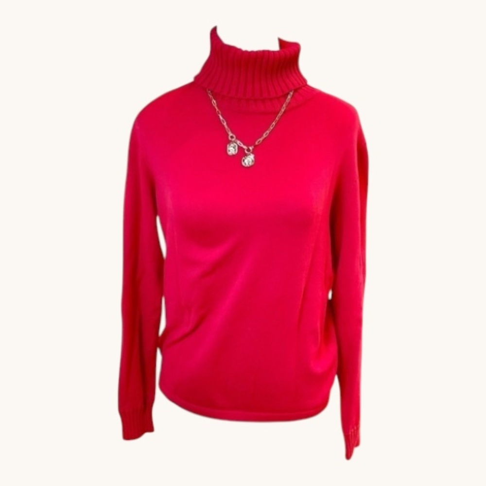Worth Turtleneck Sweater Red Cotton (S)